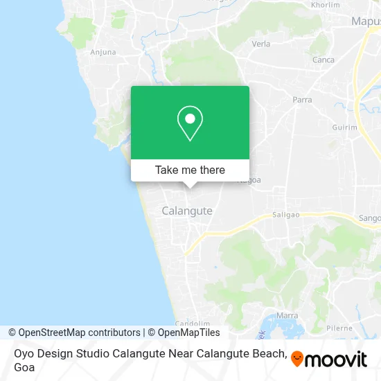 Oyo Design Studio Calangute Near Calangute Beach map