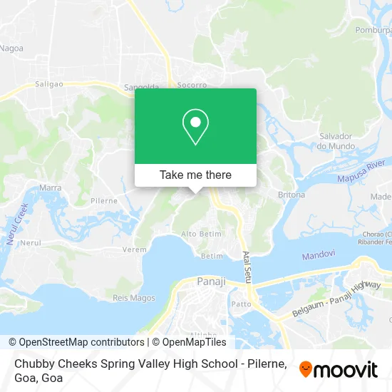 Chubby Cheeks Spring Valley High School - Pilerne, Goa map