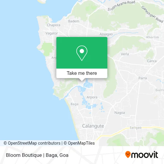 Bloom Boutique | Baga map