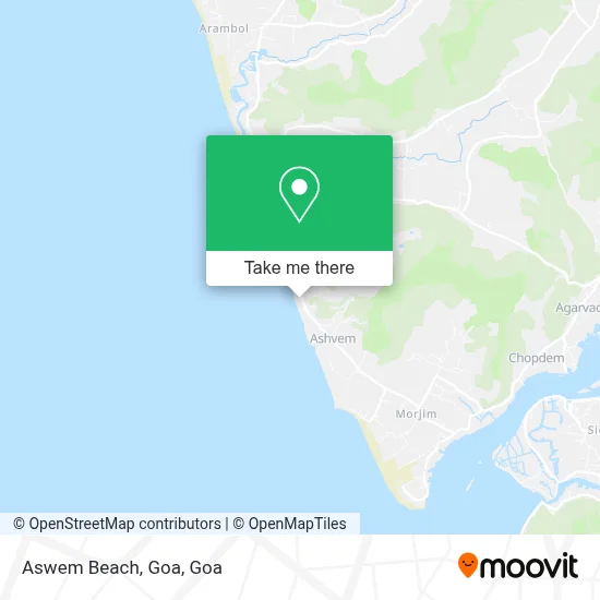 Aswem Beach, Goa map