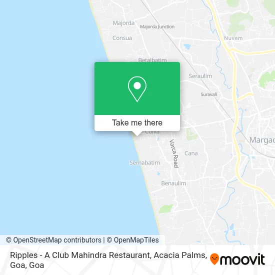 Ripples - A Club Mahindra Restaurant, Acacia Palms, Goa map