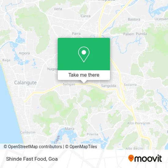 Shinde Fast Food map