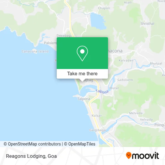 Reagons Lodging map