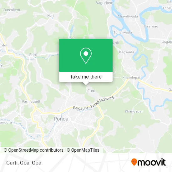 Curti, Goa map