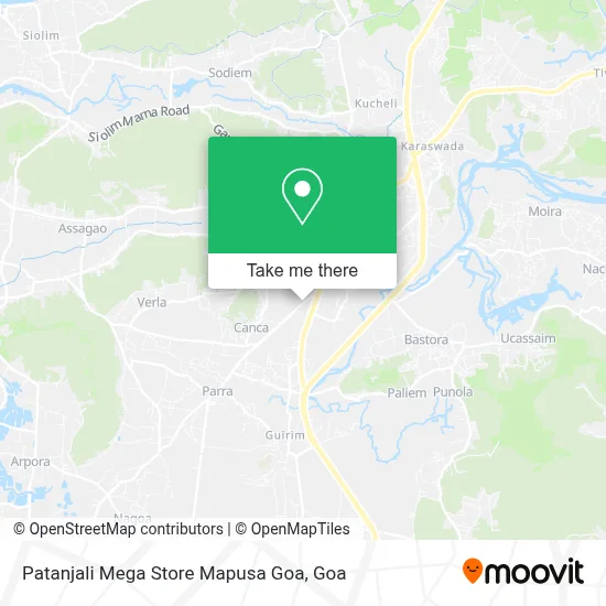 Patanjali Mega Store Mapusa Goa map