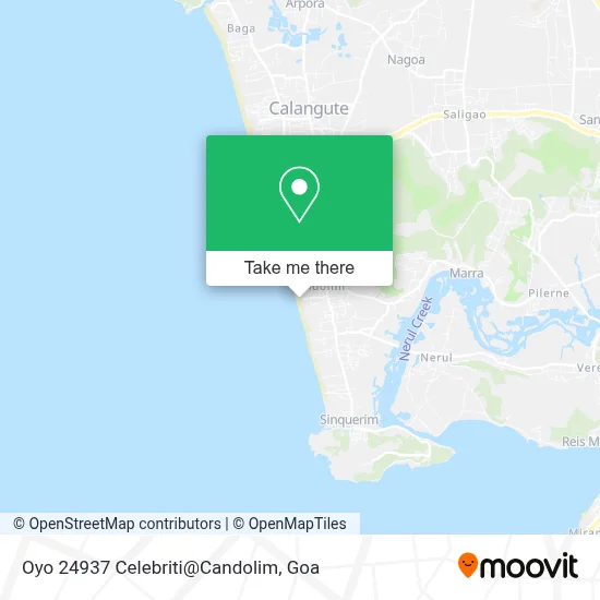 Oyo 24937 Celebriti@Candolim map