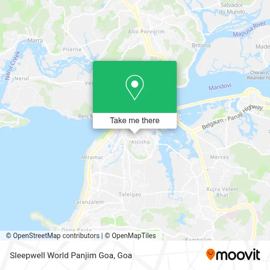 Sleepwell World Panjim Goa map
