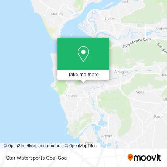 Star Watersports Goa map