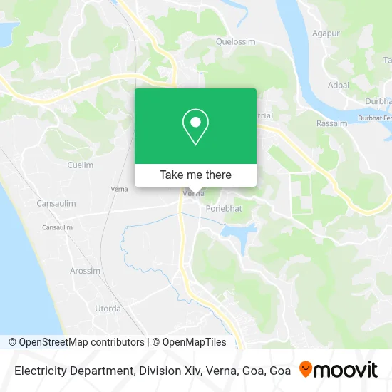 Electricity Department, Division Xiv, Verna, Goa map