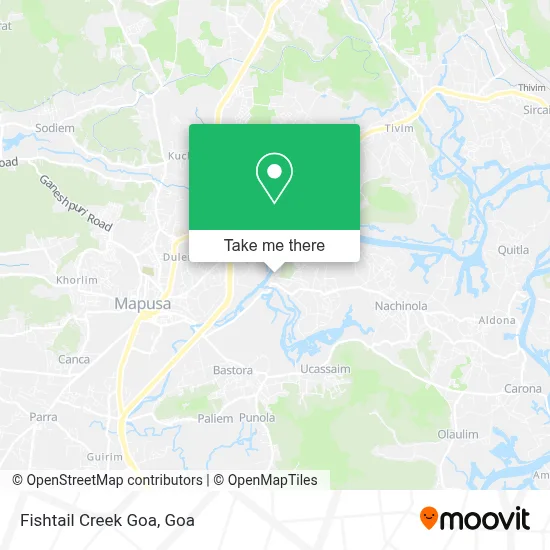 Fishtail Creek Goa map