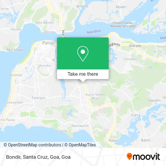Bondir, Santa Cruz, Goa map