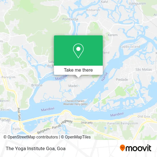The Yoga Institute Goa map