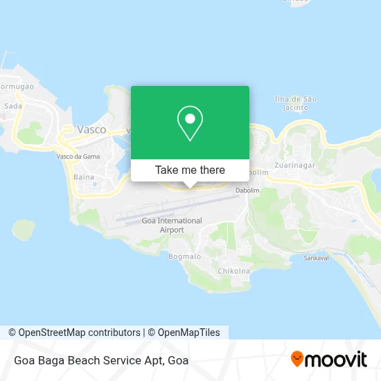 Goa Baga Beach Service Apt map
