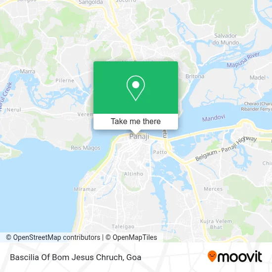 Bascilia Of Bom Jesus Chruch map