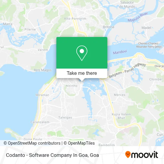 Codanto - Software Company In Goa map