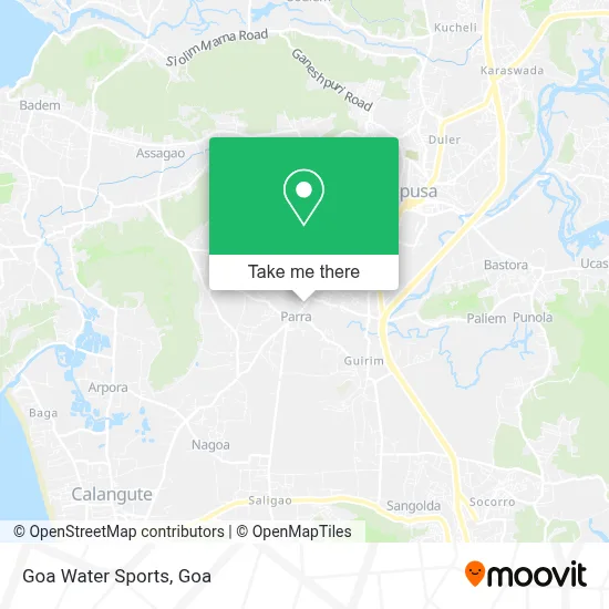 Goa Water Sports map