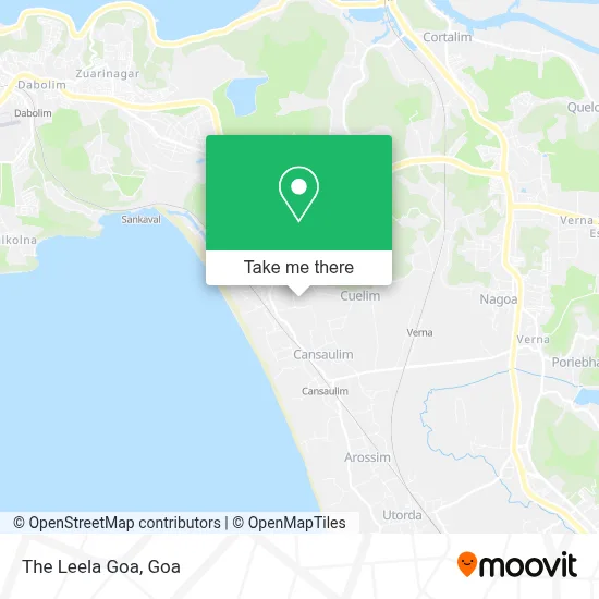 The Leela Goa map