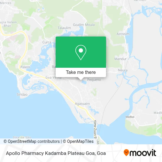 Apollo Pharmacy Kadamba Plateau Goa map