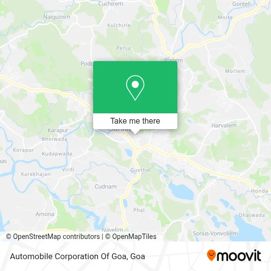 Automobile Corporation Of Goa map