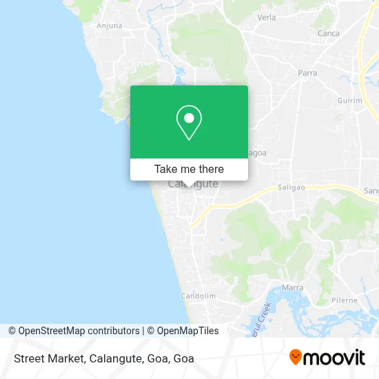 Street Market, Calangute, Goa map