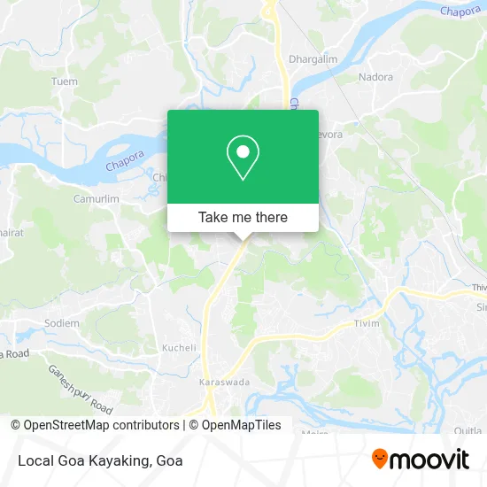 Local Goa Kayaking map