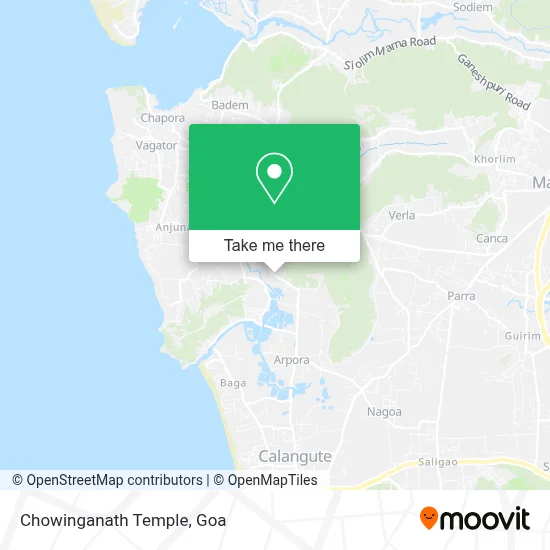 Chowinganath Temple map