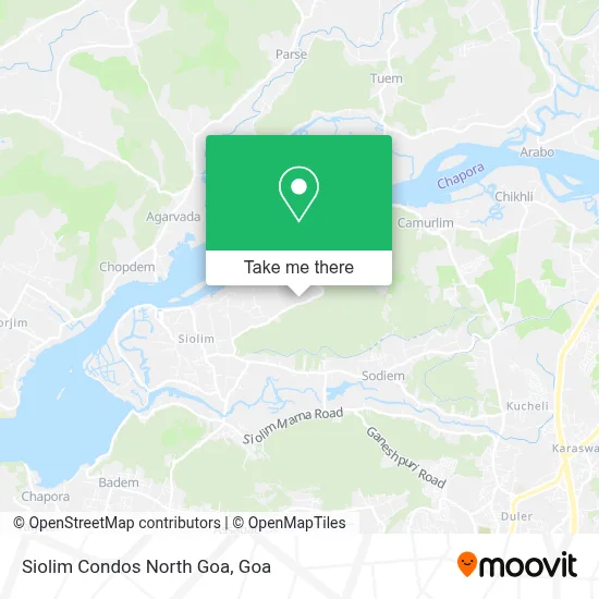 Siolim Condos North Goa map
