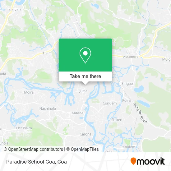 Paradise School Goa map