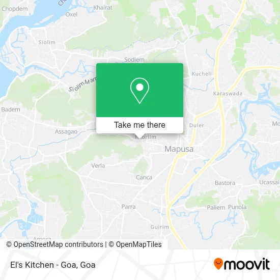 El's Kitchen - Goa map
