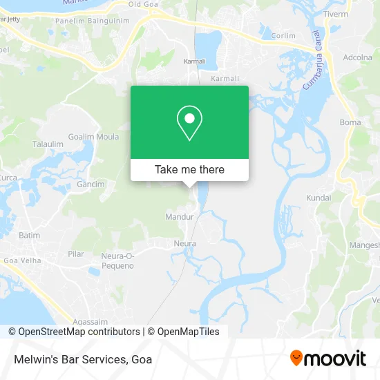 Melwin's Bar Services map