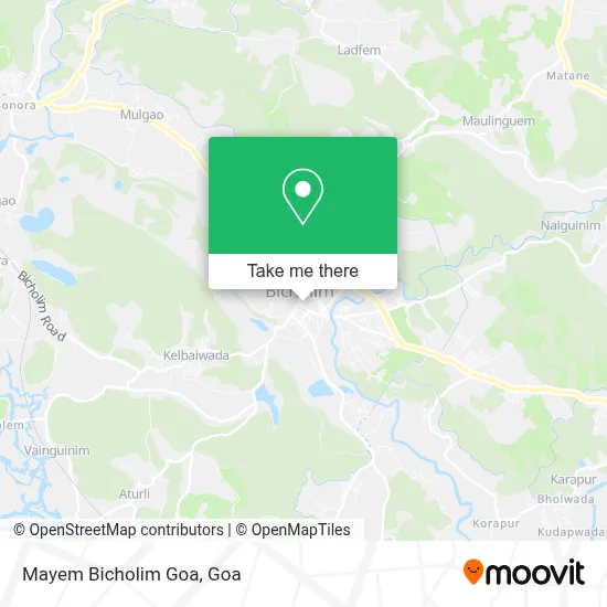 Mayem Bicholim Goa map