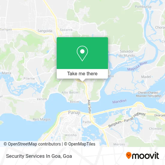 Security Services In Goa map
