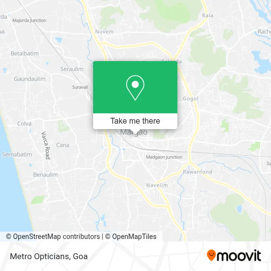 Metro Opticians map