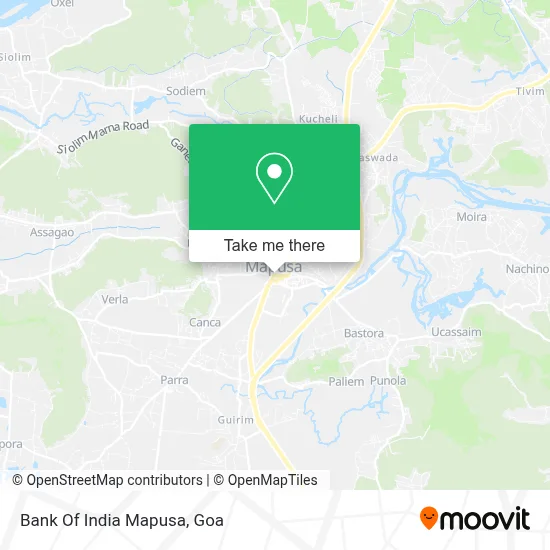 Bank Of India Mapusa map