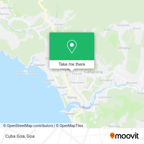 Cuba Goa map