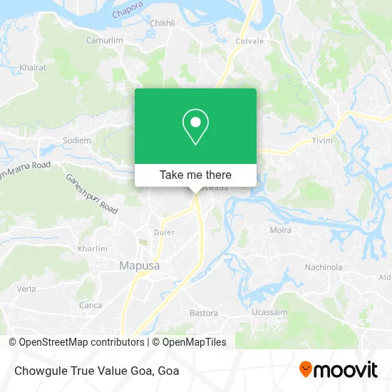 Chowgule True Value Goa map