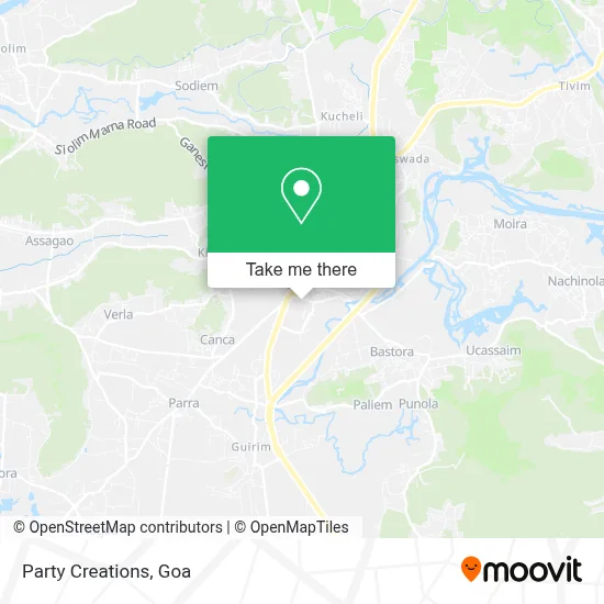 Party Creations map