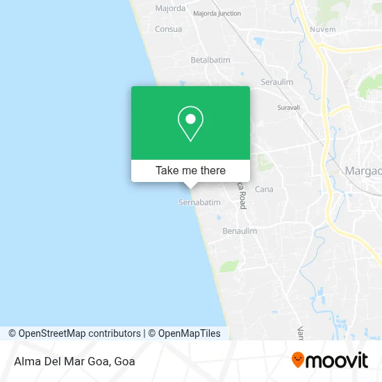 Alma Del Mar Goa map