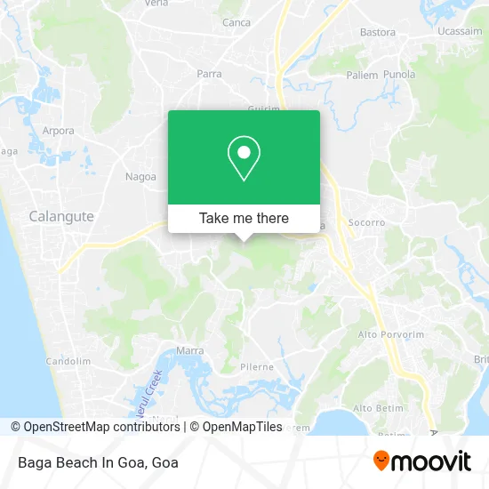 Baga Beach In Goa map
