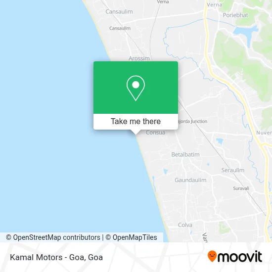 Kamal Motors - Goa map
