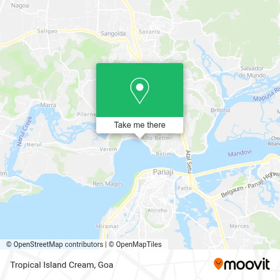 Tropical Island Cream map