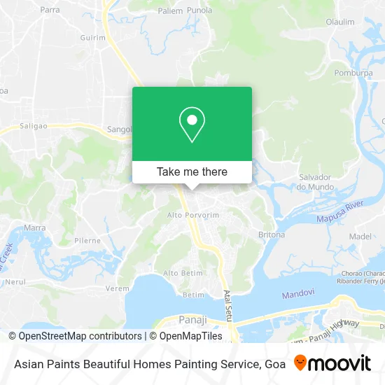 Asian Paints Beautiful Homes Painting Service map
