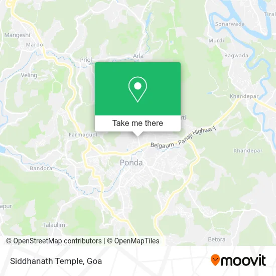 Siddhanath Temple map