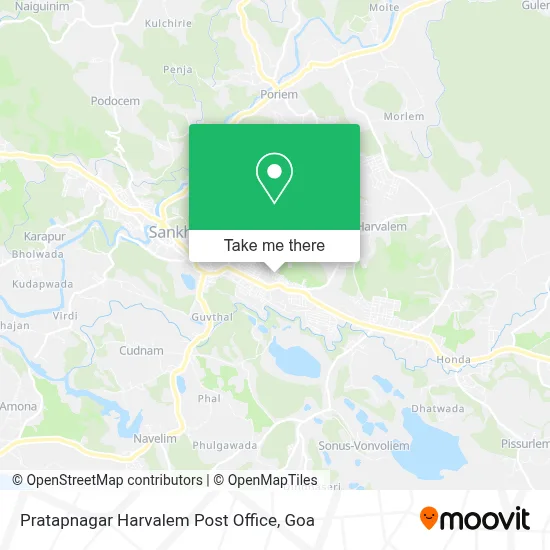 Pratapnagar Harvalem Post Office map