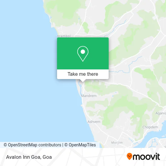 Avalon Inn Goa map