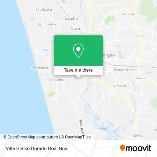 Villa Gecko Dorado Goa map