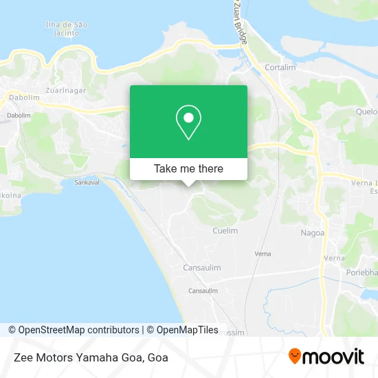 Zee Motors Yamaha Goa map