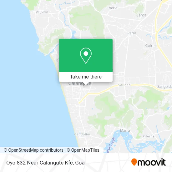 Oyo 832 Near Calangute Kfc map