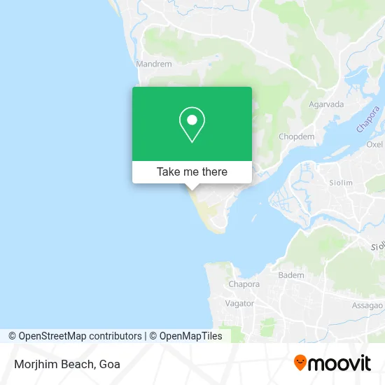 Morjhim Beach map