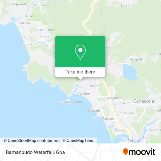 Bamanbudo Waterfall map